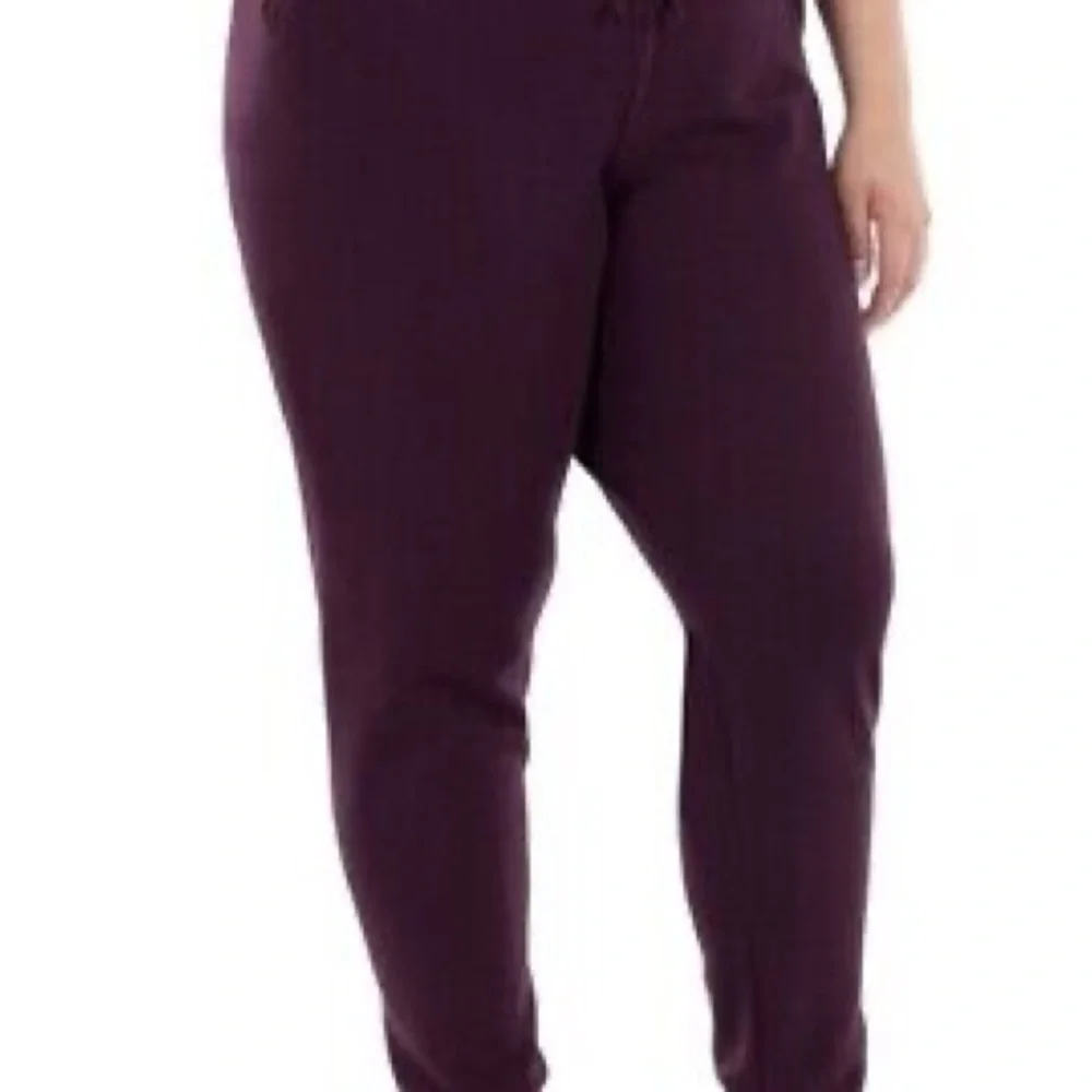 Terra Sky Plum Purple Jogger Set, 3x (24w-26w) - Picture 7 of 7